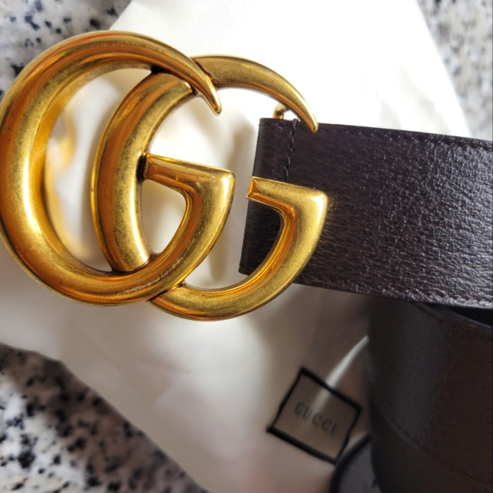 Gucci brown belt (authentic) with dust bag